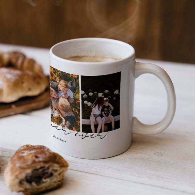 Taza De Café Best Brother Ever Modern Script 4 Photos Collage (Subido por el creador)