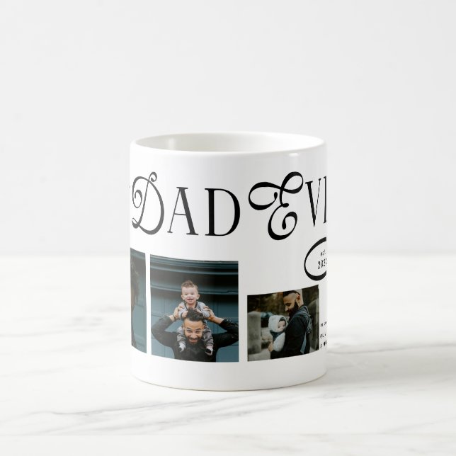 Taza De Café  Best Dad Ever 2 Photos Modern Fathers Day Gifts (Centro)
