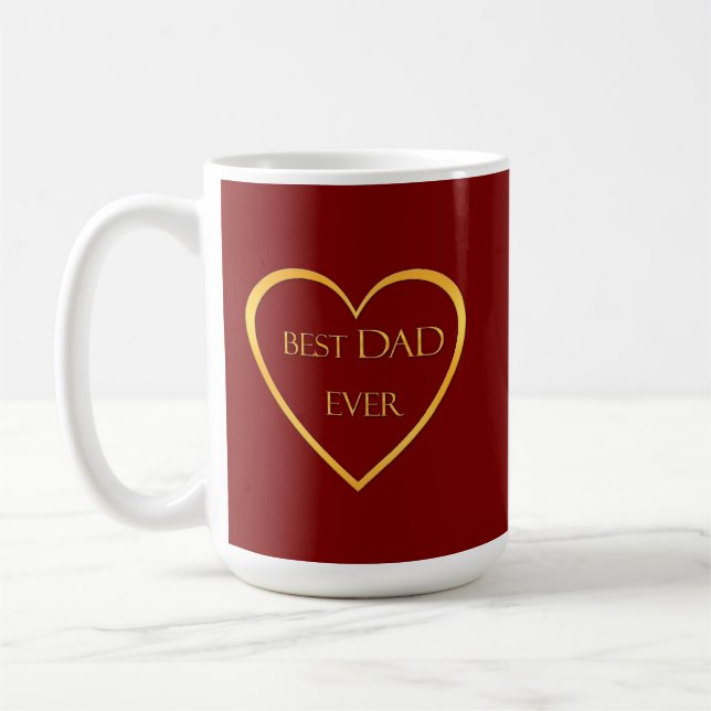 Taza De Café Best dad ever golden  (Izquierda)
