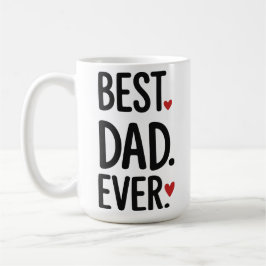 Taza De Café Best Dad Ever Hearts Modern Fathers Day Mug