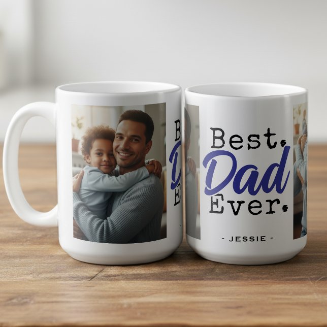 Taza De Café Best Dad Ever Photo Father's Day (Best Dad Ever Photo Father's Day Coffee Mug
)