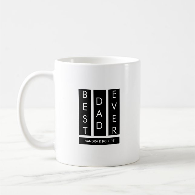 Taza De Café Best Dad Ever T-Shirt (Izquierda)