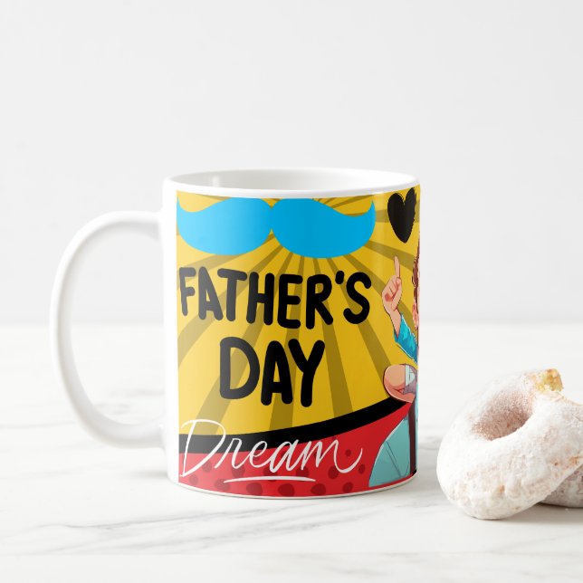 Taza De Café Best Dad Love Dad, Father's Day, Dad Gift (Con donut)
