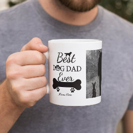 Taza De Café Best Dog Dad Ever Personalized Photo