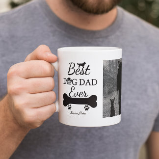 Taza De Café Best Dog Dad Ever Personalized Photo