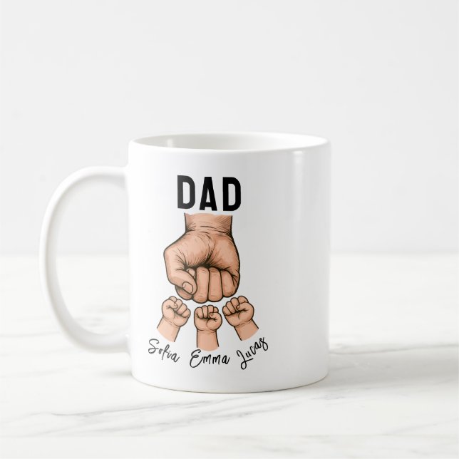 Taza De Café Best Father Ever Mug – Personalized Father’s Day (Izquierda)