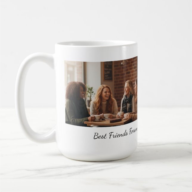 Taza De Café Best Friends Forever Custom Photo Personalized Cof (Izquierda)