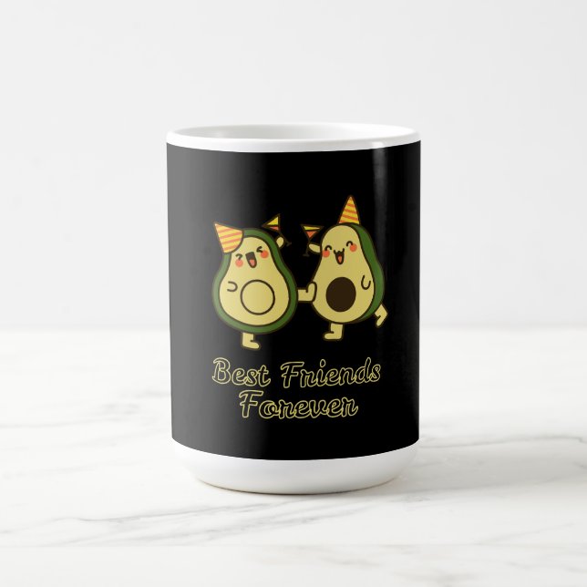 TAZA DE CAFÉ BEST FRIENDS FOREVER, FUNNY AVOCADO, FRIENDS DAY (Centro)