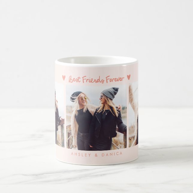 Taza De Café Best Friends Forever Photo Multi Photo Peach  (Centro)