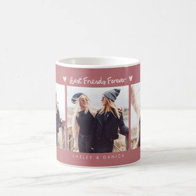 Taza De Café Best Friends Forever Photo Multi Photo Pink (Centro)