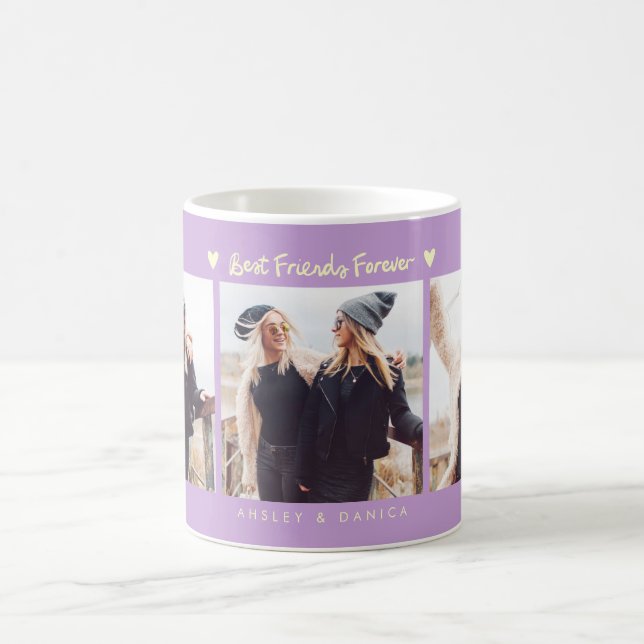 Taza De Café Best Friends Forever Photo Multi Photo Wisteria (Centro)