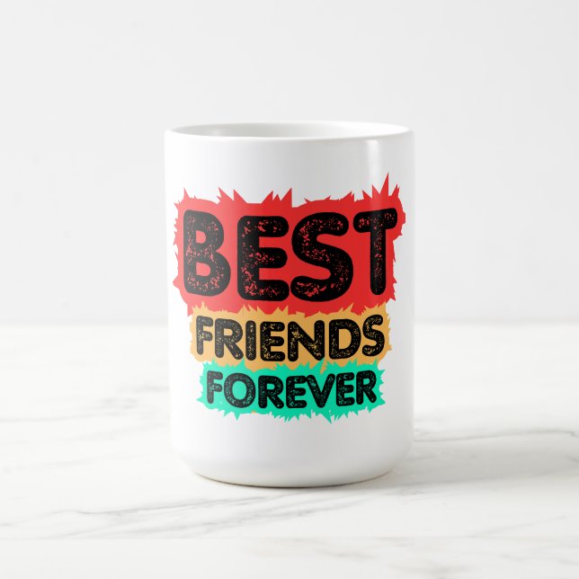 TAZA DE CAFÉ BEST FRIENDS FOREVER RETRO FRIENDS, FRIENDSHIP (Centro)