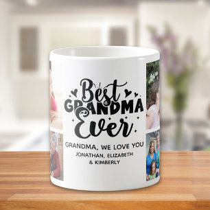 Taza De Café Best Grandma Ever - Cute Photo Collage for Grandma