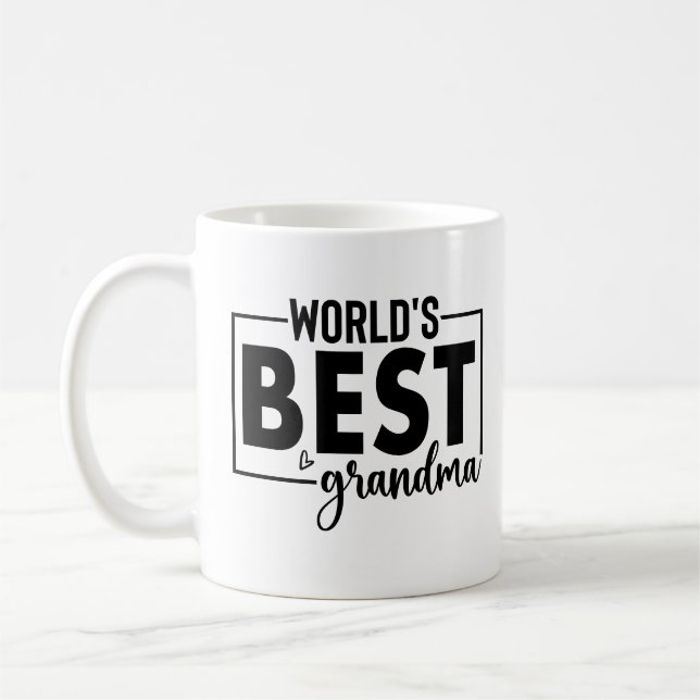 Taza De Café Best Grandma Ever | Photo Grandparents Day (Izquierda)