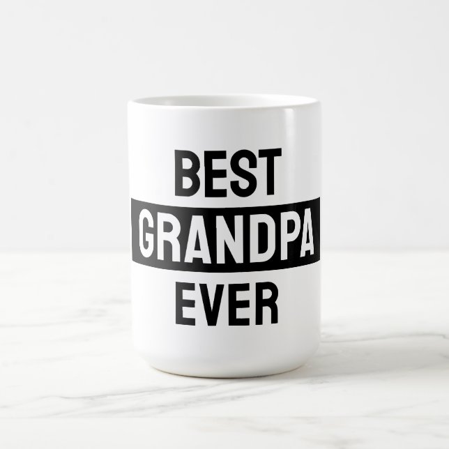 Taza De Café Best grandpa ever black and white Mug (Centro)