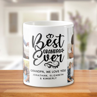 Taza De Café Best Grandpa Ever Cute Photo Collage for Grandpa