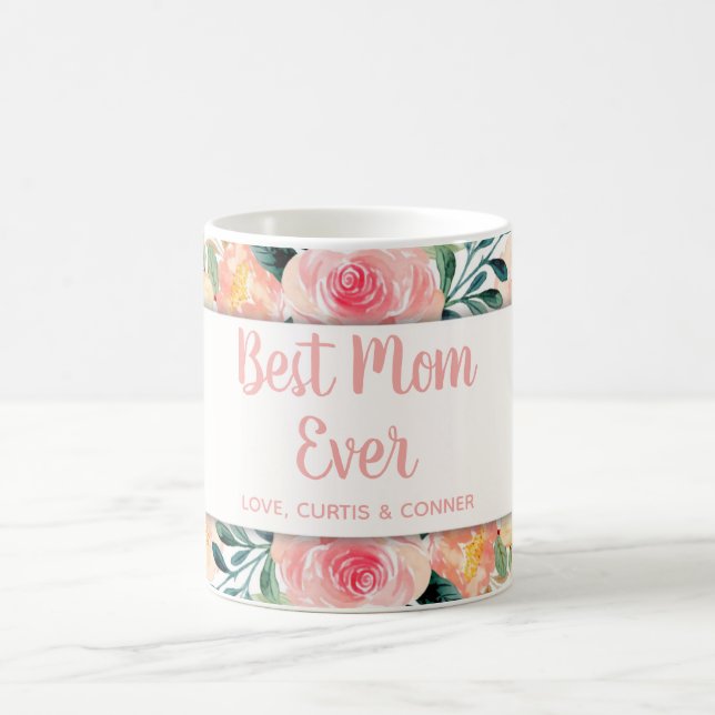Taza De Café Best Mom Ever Customizable Bonus Mom Mothers Day (Centro)