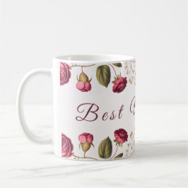 Taza De Café Best Mom Ever Floral Coffee Mug