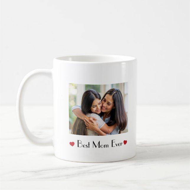 Taza De Café Best Mom Ever Personalized Mug | Gift For Mom (Izquierda)