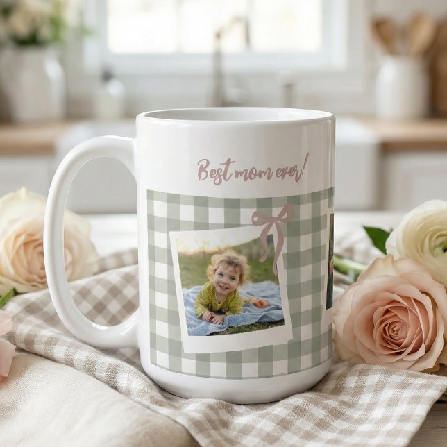 Taza De Café Best Mom Ever Photo Collage (Subido por el creador)