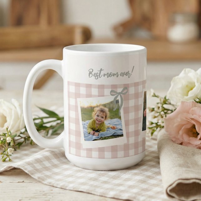 Taza De Café Best Mom Ever Photo Collage (Subido por el creador)
