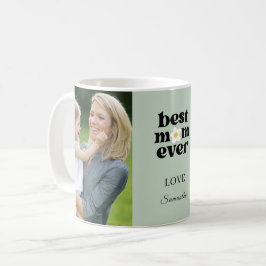 Taza De Café Best Mom Ever Photo Sage Green Mother's Day