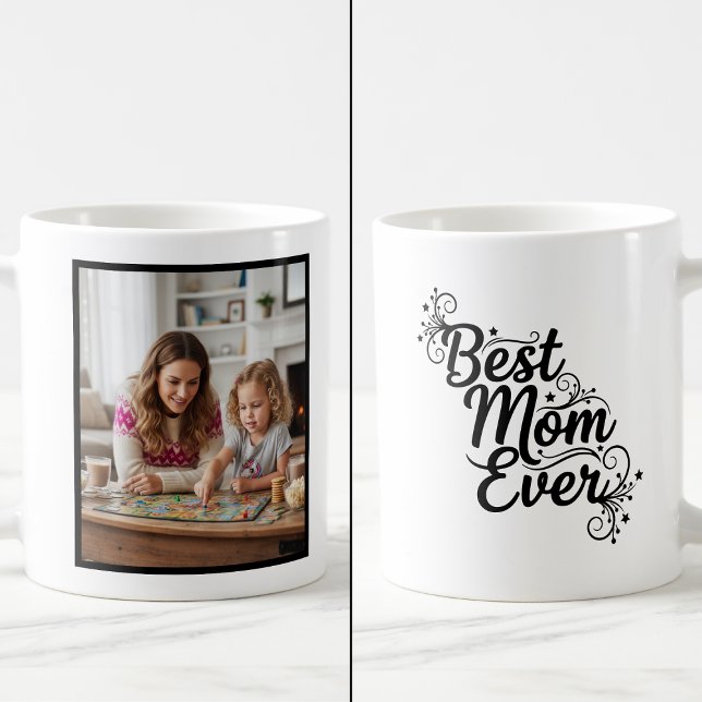 Taza De Café Best Mom Ever Sparkling Stars 1 Photo Keepsake (Subido por el creador)
