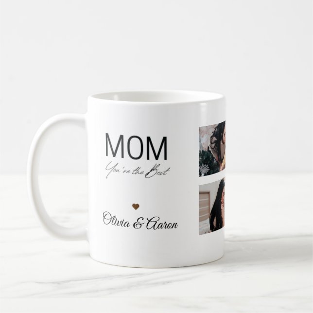 Taza De Café Best Mom Photo Collage Mug (Izquierda)
