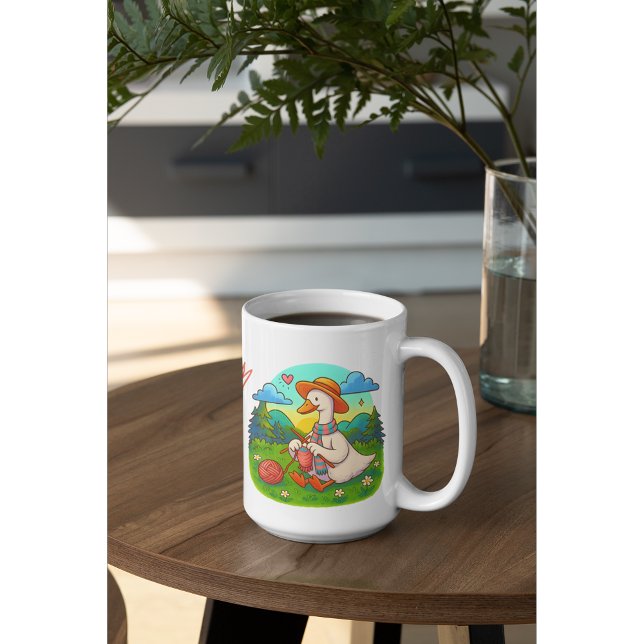 Taza De Café Best Mum Cute Knitting Goose Coffee Mug (Subido por el creador)