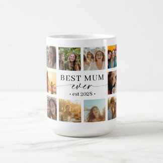 Taza De Café Best Mum Ever Photo Collage Mug Gift
