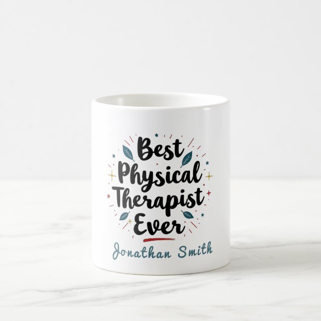 Taza De Café Best Physical Therapist Ever Typography Gift (Centro)