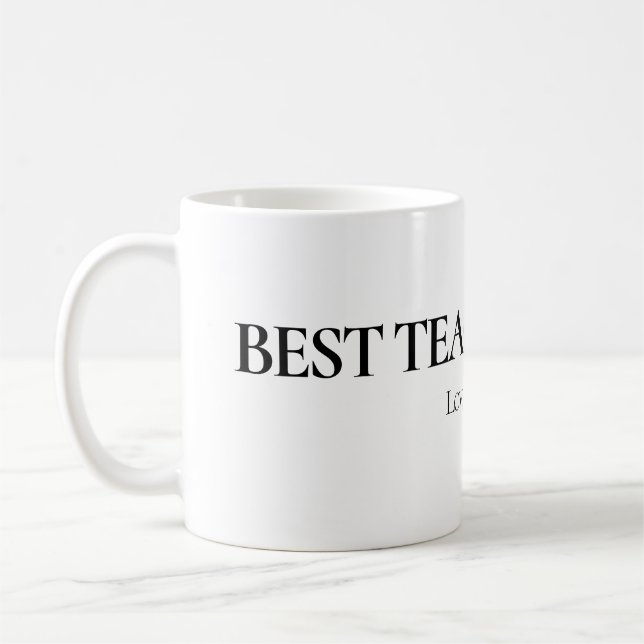 Taza De Café Best Teacher Ever Personalized Mug (Izquierda)