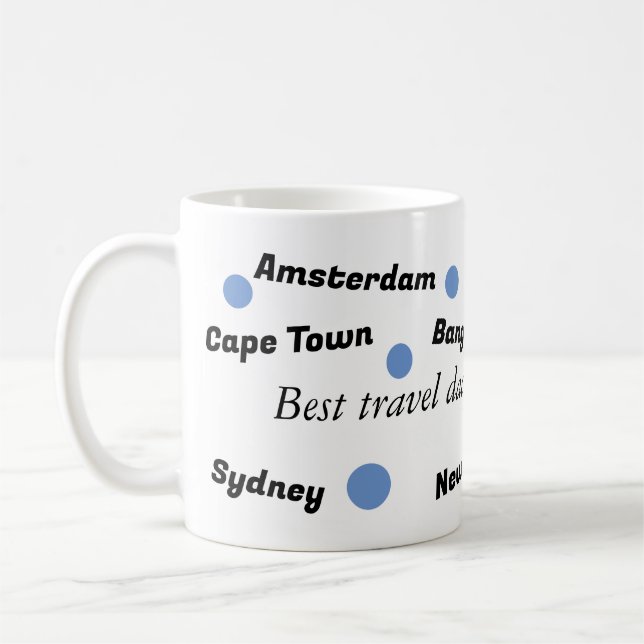 Taza De Café Best Travel Dad Mug (Izquierda)
