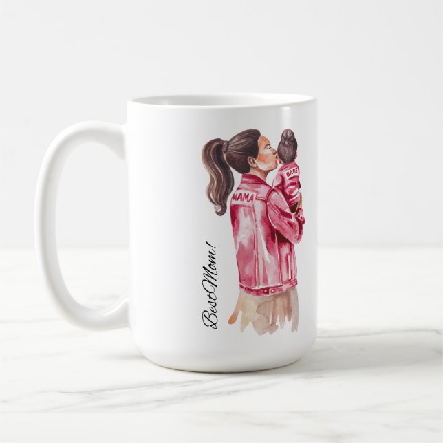 Taza De Café Beste Mama Mädchen Mama  (Izquierda)