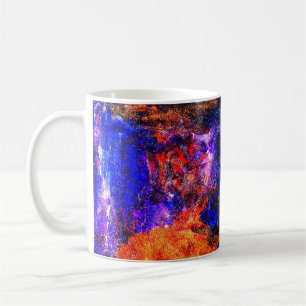 Taza De Café Bestia Azul Corriendo Fuego