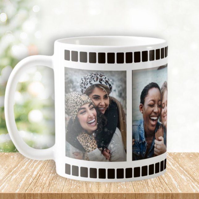 Taza De Café Bestie BFF Multi Photo Strip Coffee Mug (Subido por el creador)