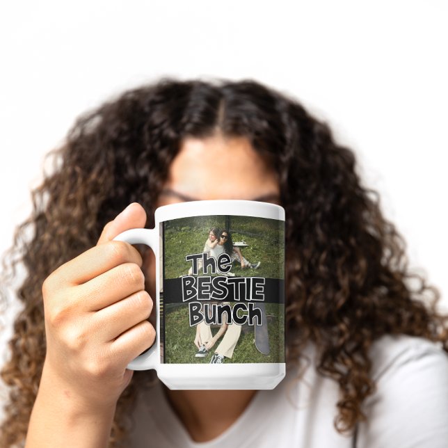 Taza De Café Bestie Bunch BFF Photo Template Mug (Subido por el creador)