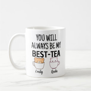 Taza De Café Bestie Mug Personalizado Mejor Amigo Nombre Cute R
