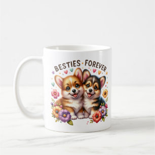 Taza De Café Besties Forever Corgi Pup Mug