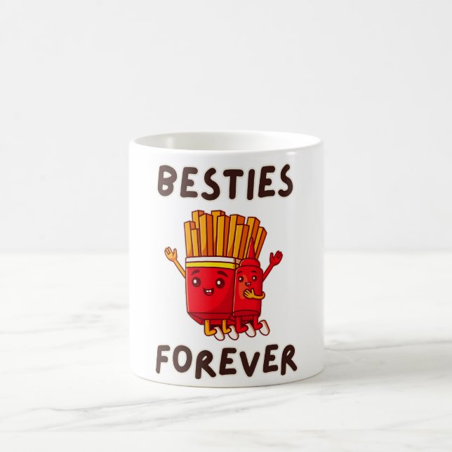 Taza De Café Besties para siempre ricas frutas de Ketchup (Centro)