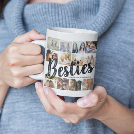Taza De Café BESTIONES, Collage de fotos y nombres | BFF