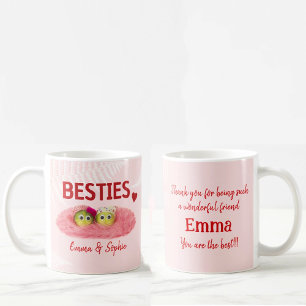 Taza De Café Bestis bff mejor amigo divertido personalizado úni