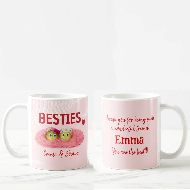 Taza De Café Bestis bff mejor amigo divertido personalizado úni (Subido por el creador)