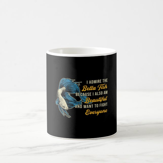 Taza De Café Betta Pescado Porque Aquarium Ama Luchar contra Pe (Centro)