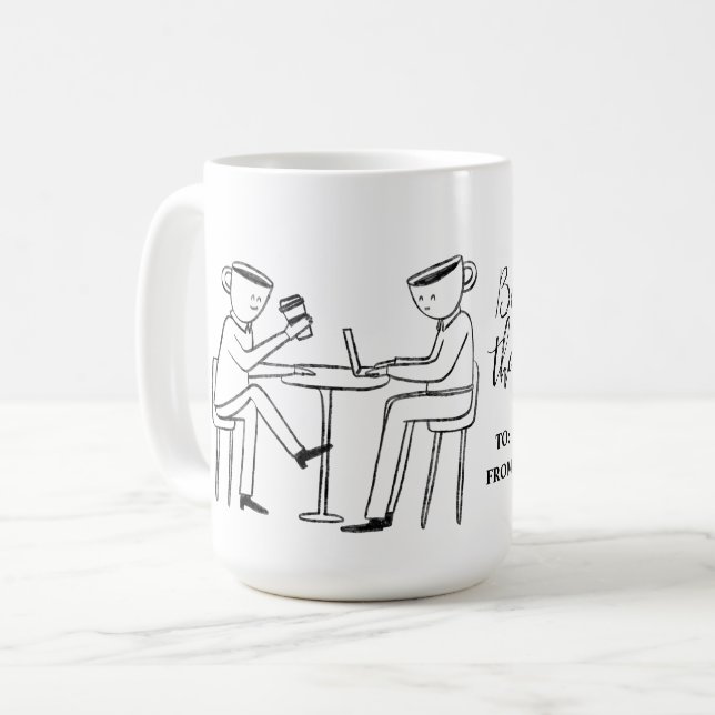 Taza De Café Better latte than never! white (Anverso izquierdo)