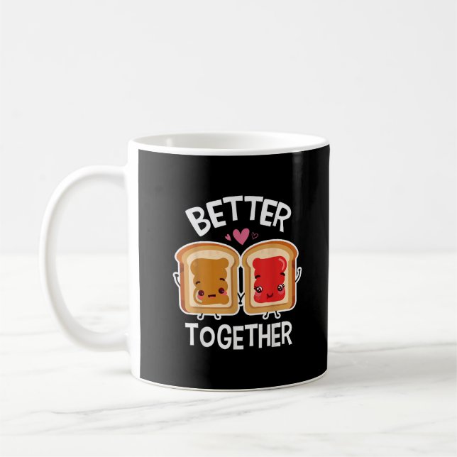 Taza De Café Better Together Fun Couple Playful Style  (Izquierda)