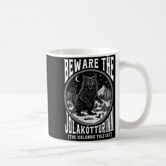 Taza De Café Beware The Jolakotturinn Yule Cat Icelandic Christ (Derecha)