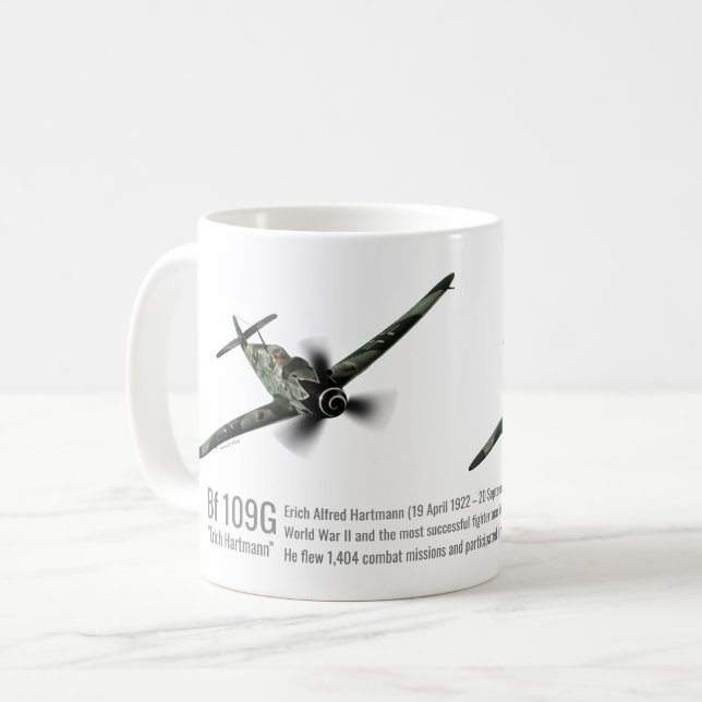 Taza De Café Bf 109G "Erich Hartmann" (Anverso izquierdo)