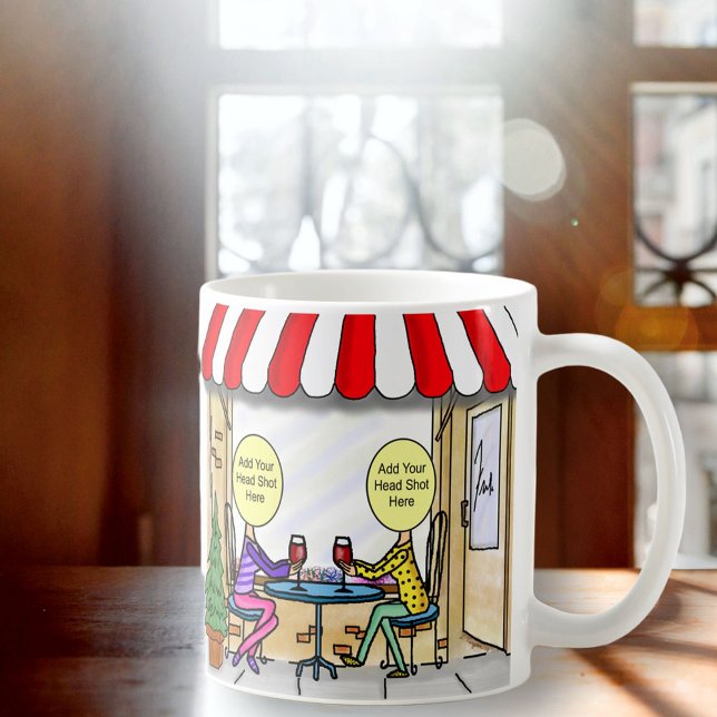 Taza De Café BFF Mejor Amigo Forever Wine Cafe (Background photo courtesy of freepik.com)