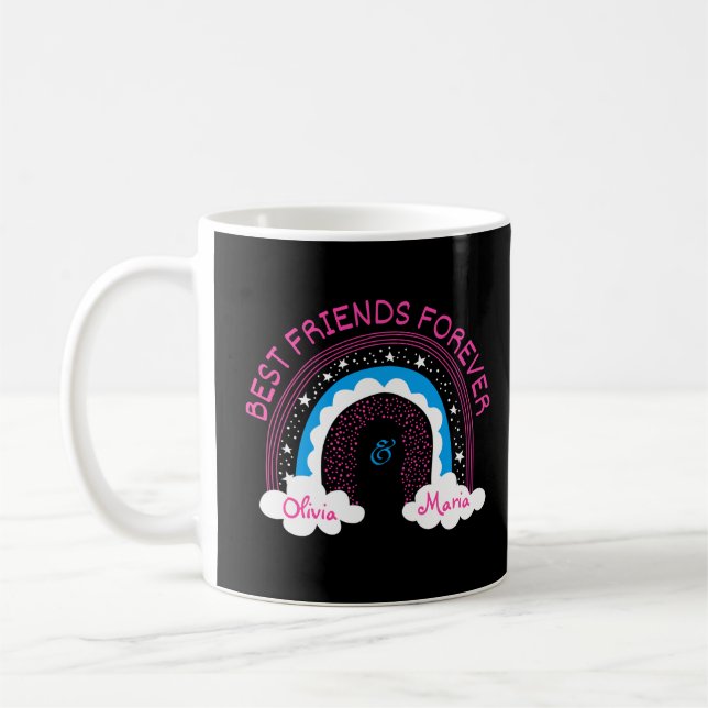 Taza De Café BFF Personalizado Añadir Foto Y Nombre Mug (Izquierda)